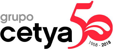 Logotipo del grupo cetya en su 50 aniversario